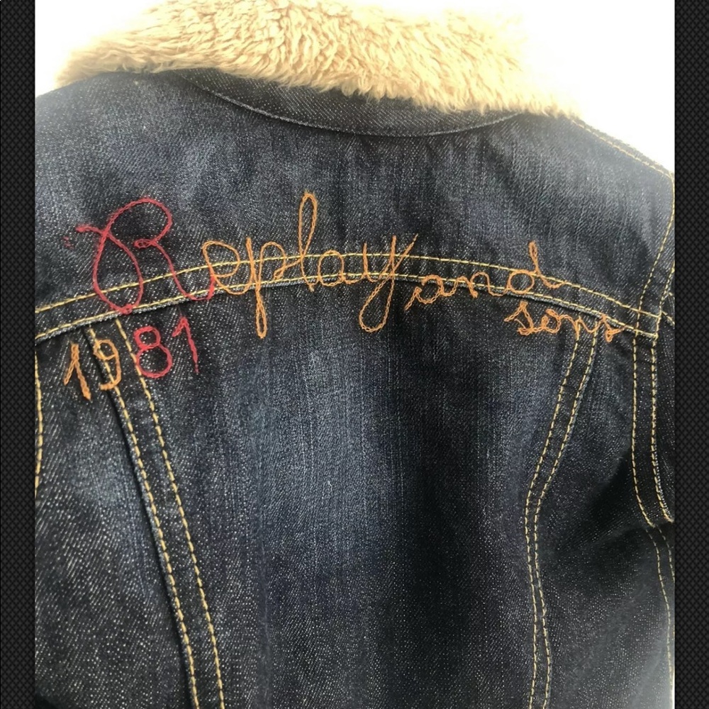 Replay & sons jean shearling jacket 3